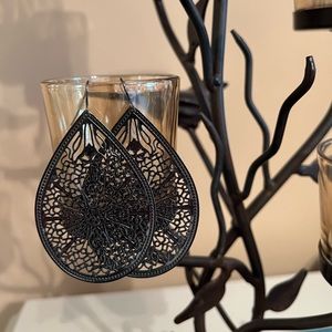 Teardrop Mandala Dangling Earrings